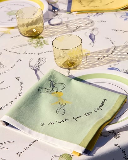 Lot de 2 serviettes de table Aux petits oignons - Linvosges