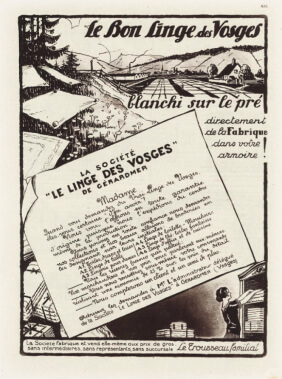 1923 : Le Linge des Vosges voit le jour