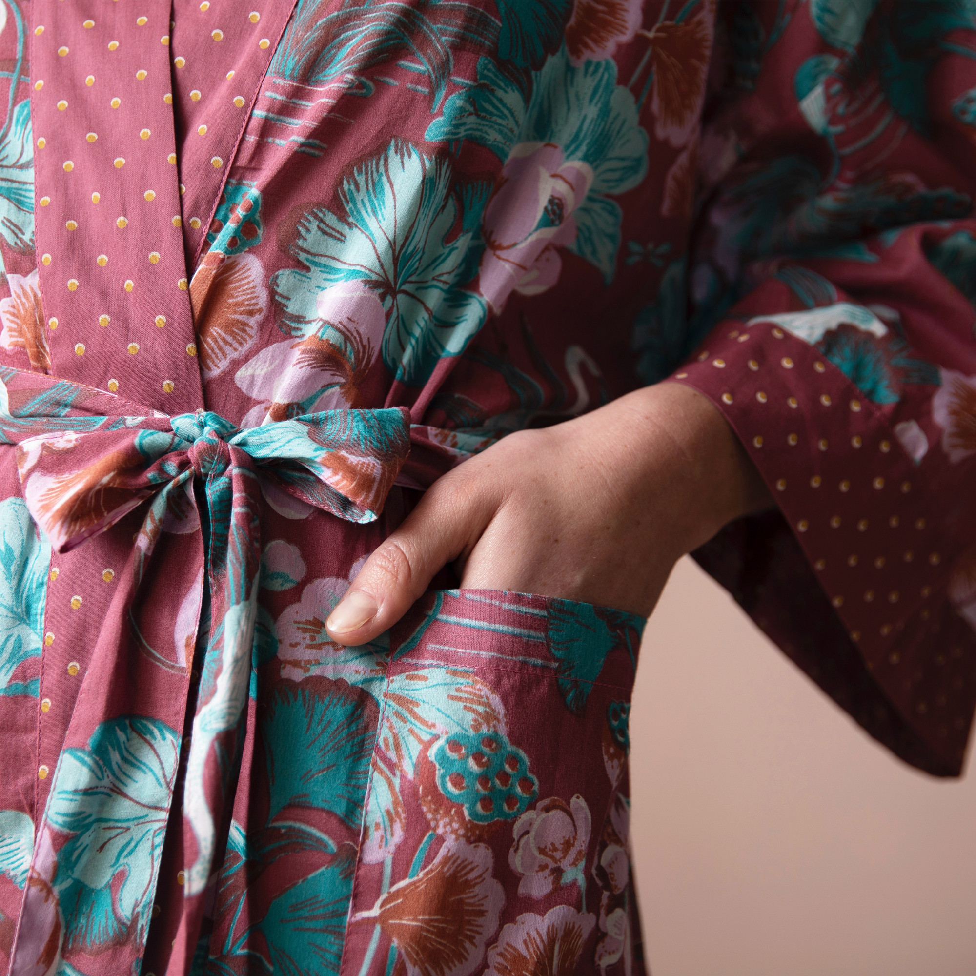Kimono Lotustraum 100% Baumwolle
