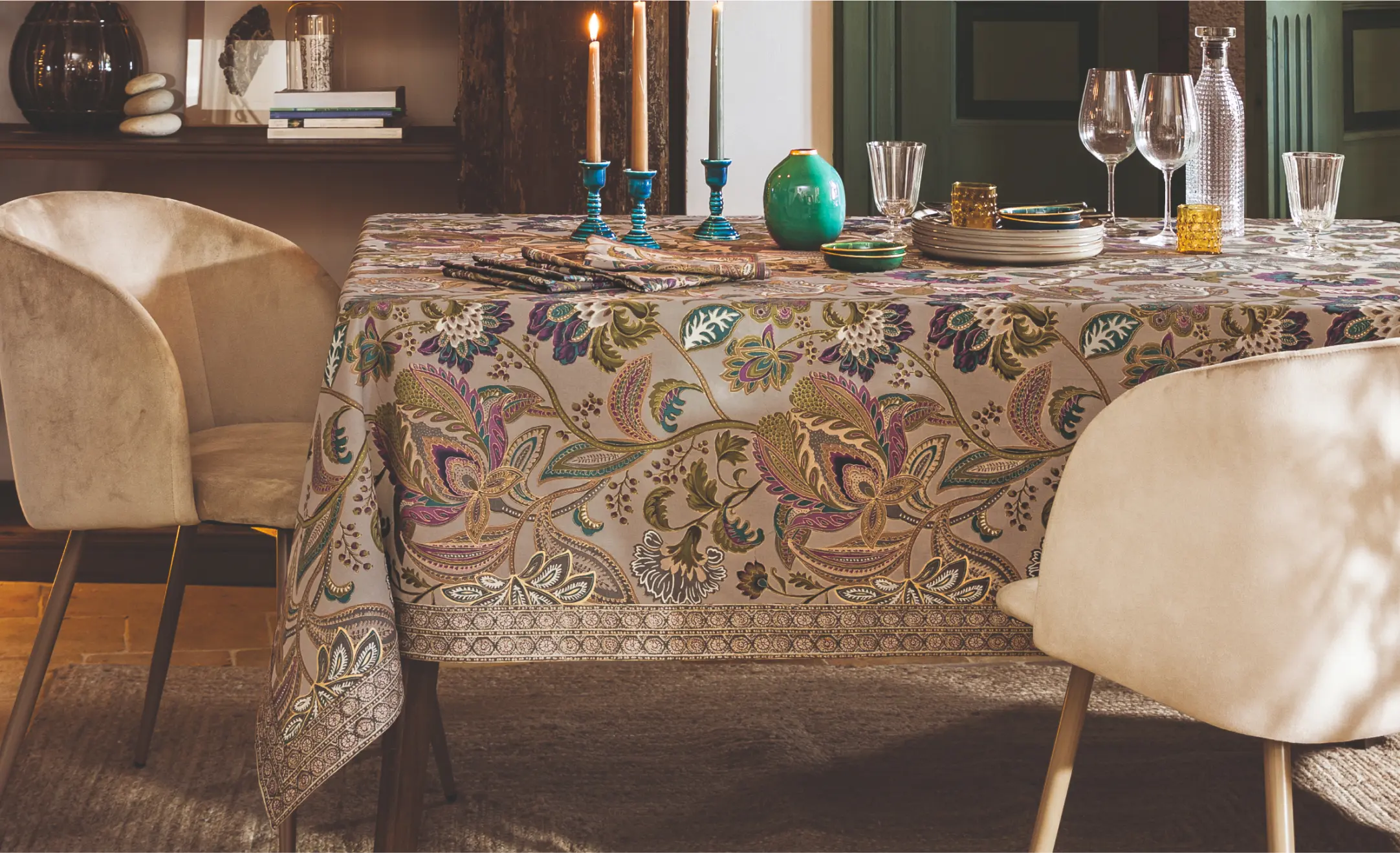 Linvosges : nappes et décoration de table pour un diner féérique 