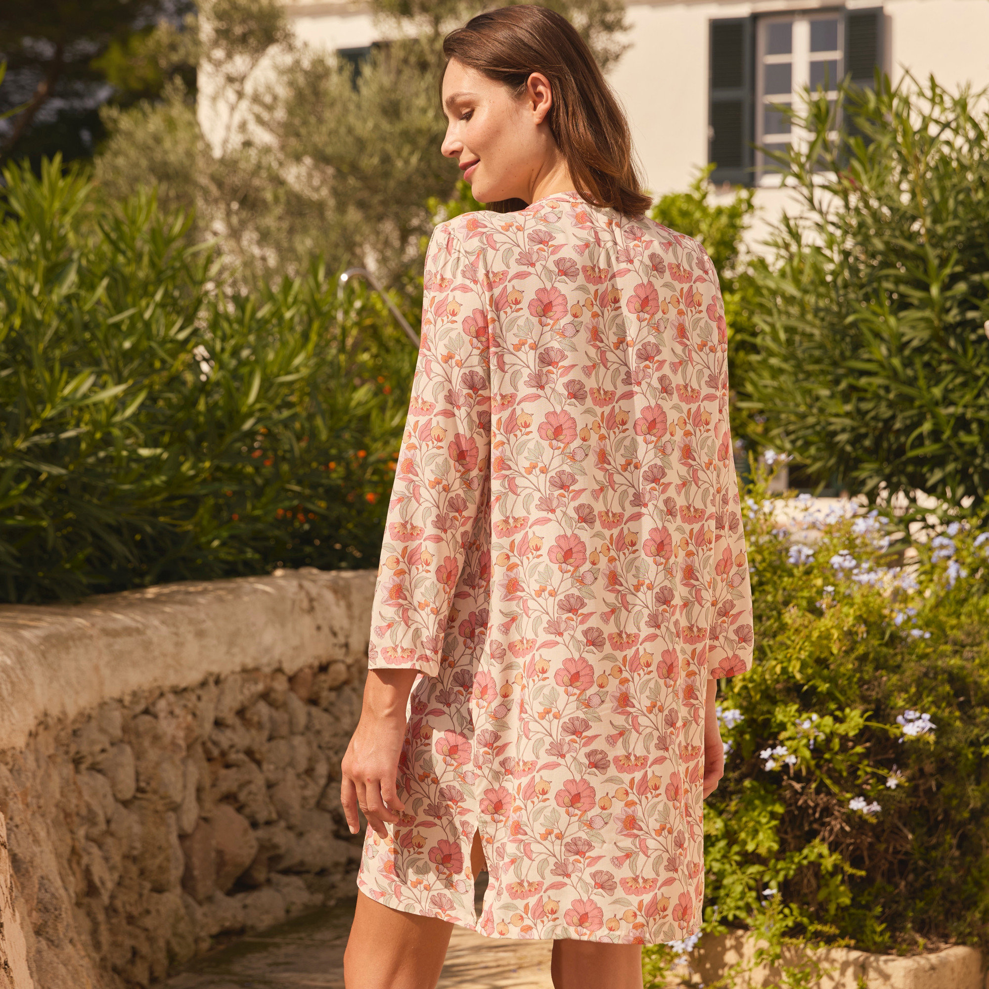 Chemise de nuit imprimée Ciutadella Imprimé floral poétique