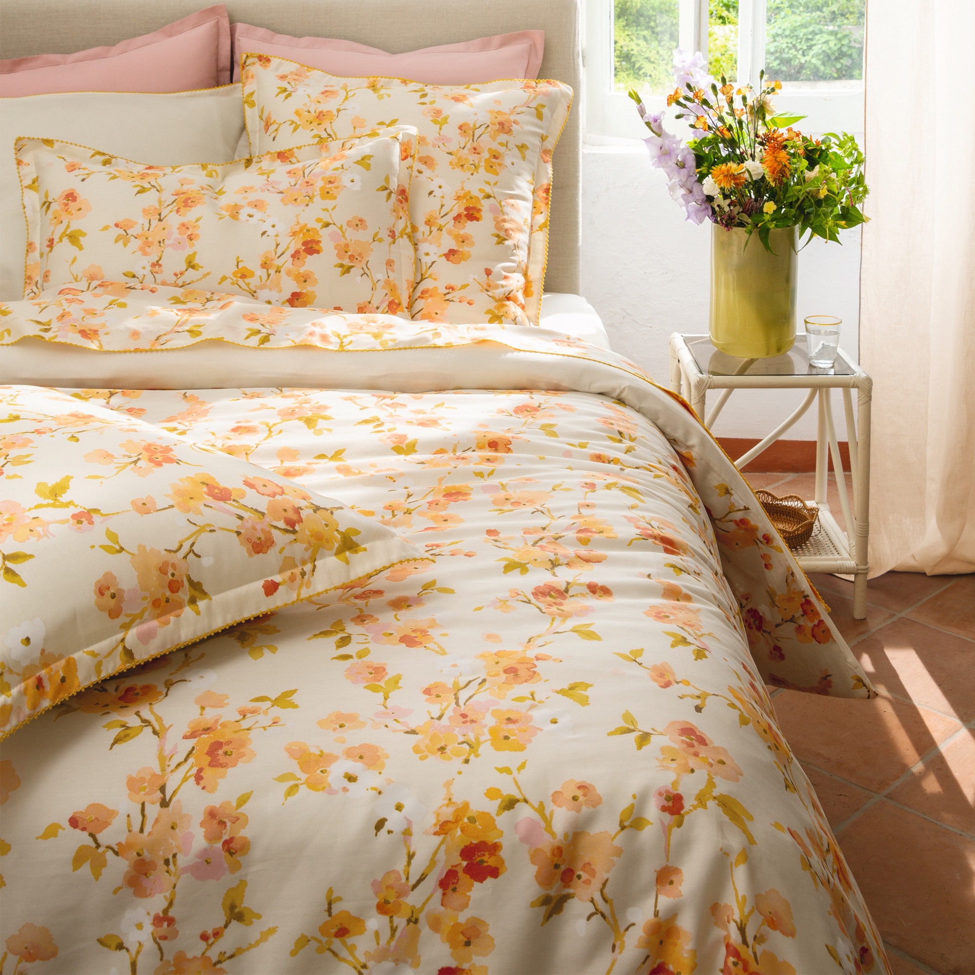 Housse de couette Adella Imprimé floral ensoleillé