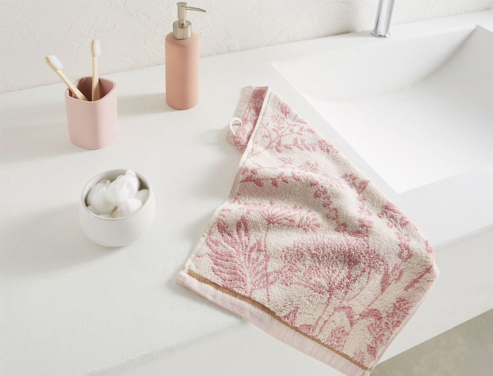 Linge de bain jacquard Balade folk Motif fleuri