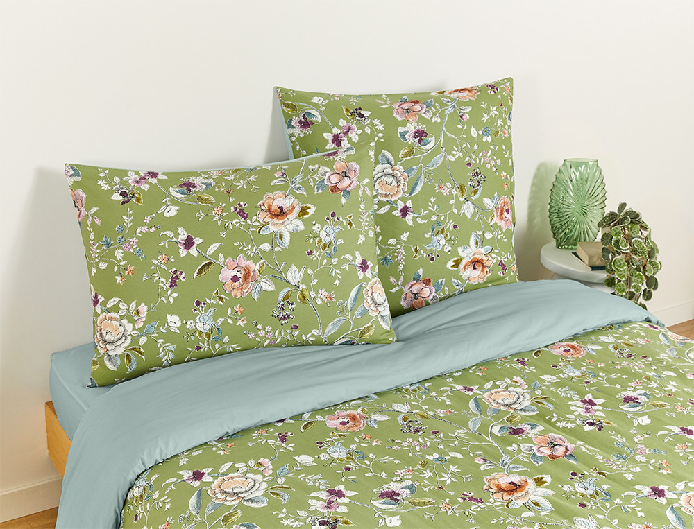 Linge de lit avec zip Belle de jour Motif floral