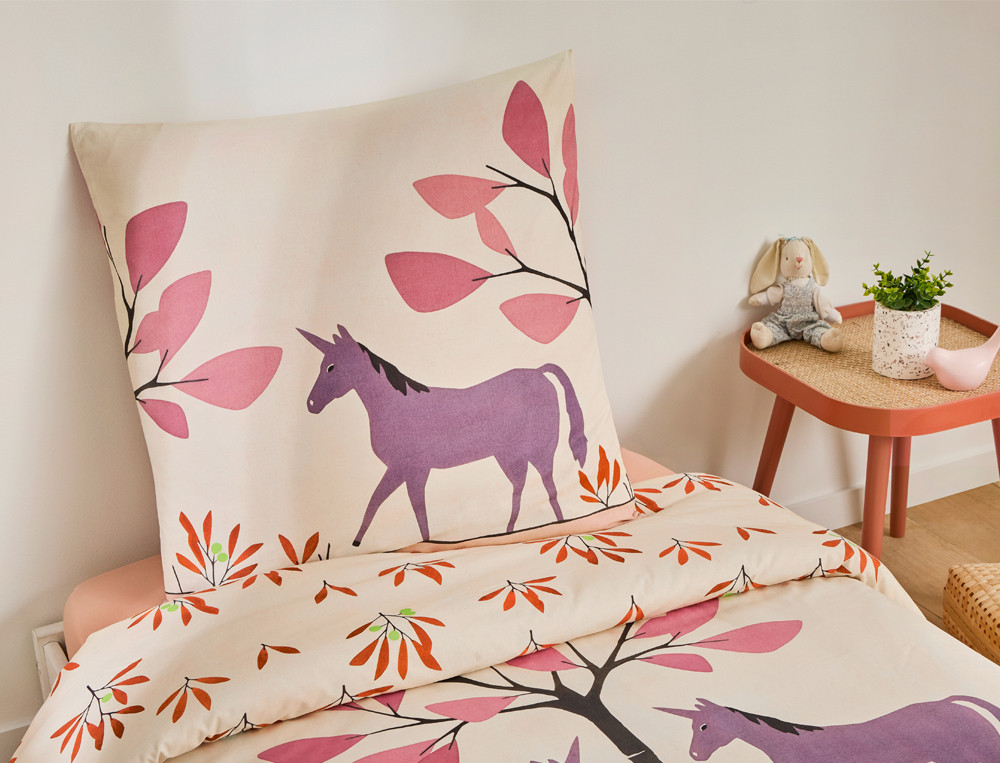 Linge de lit enfant Rêve de licornes Imprimé licorne