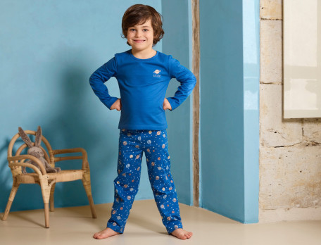 Pyjama enfant Voyage dans l’espace Broderie planète