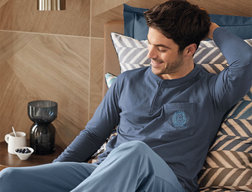 Pyjama homme Palerme Écusson brodé