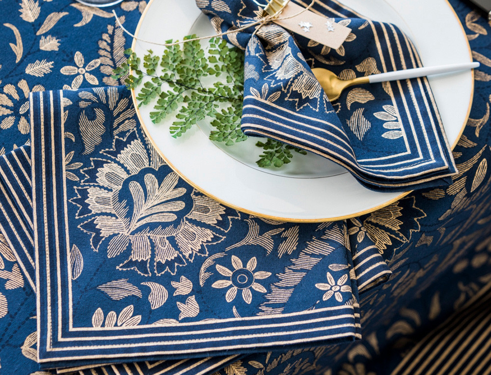 Serviettes de table Jardin Merveilleux Bleue