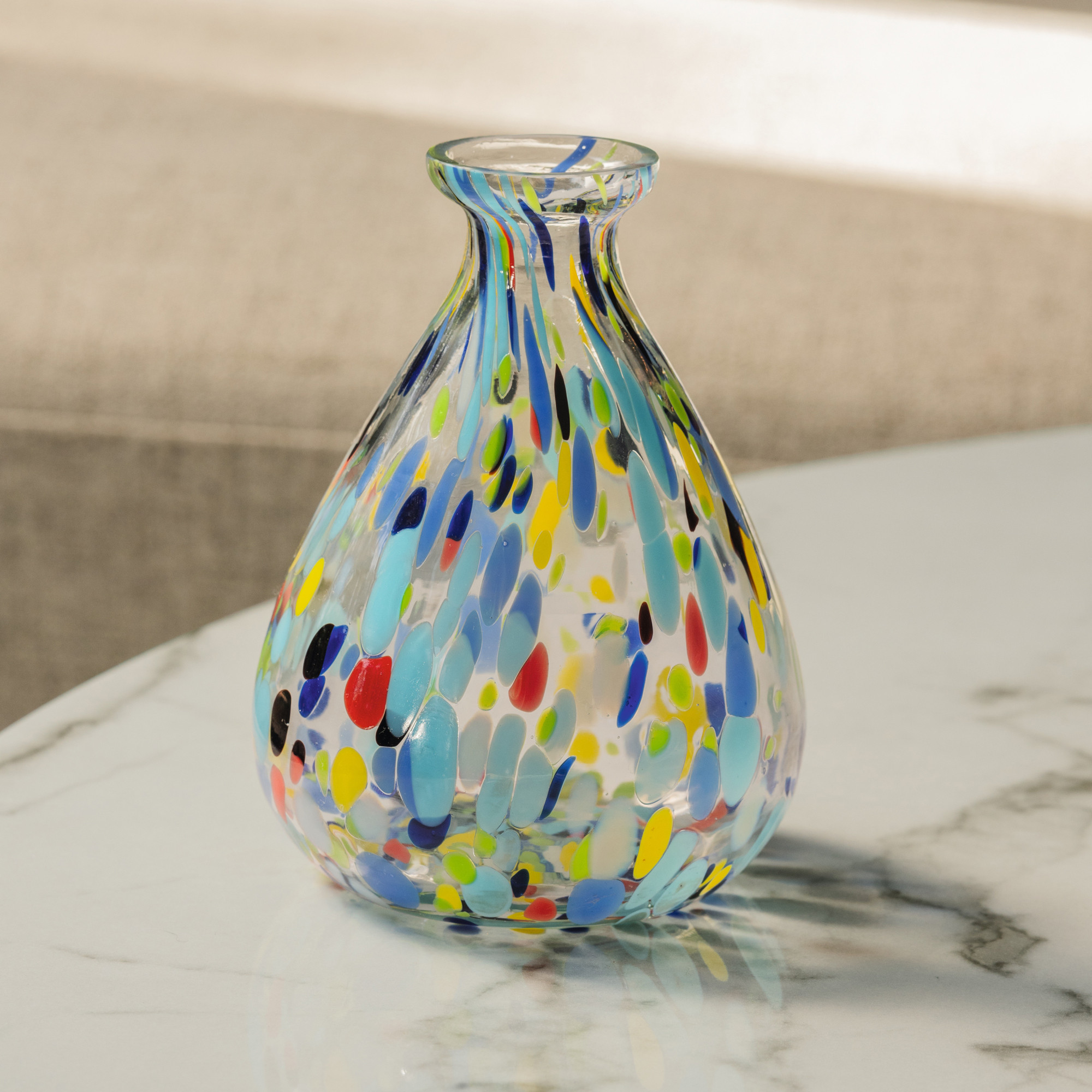 Vase Au gré des canaux Motifs artistiques multicolores